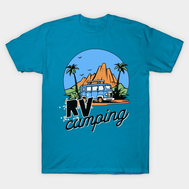 RV Camping T-Shirt by OzzieClothingC0